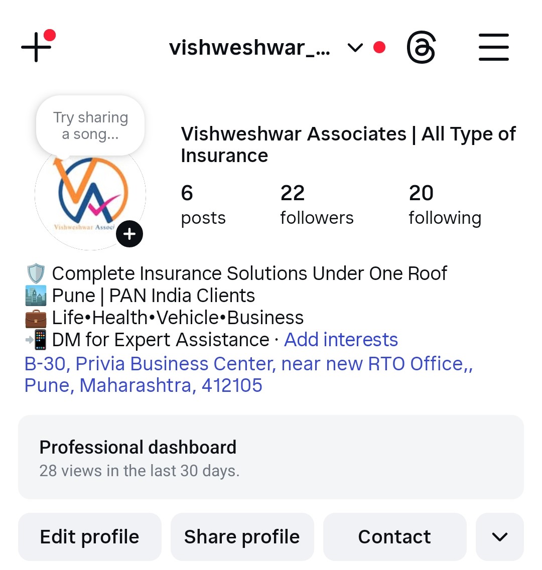 Vishweshwar Insta Profile